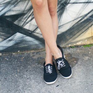 American Apparel Black Canvas Sneaker